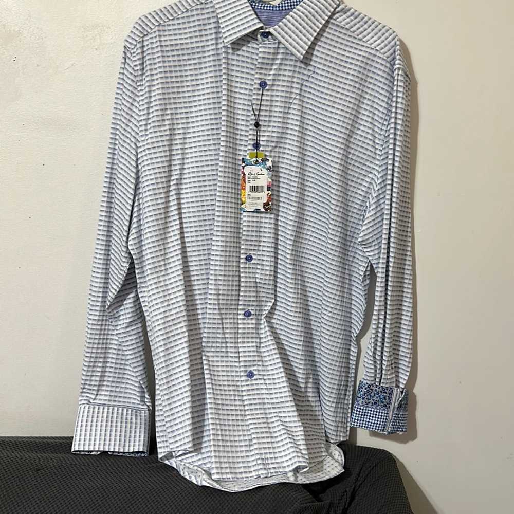 Robert Graham Men's Russell Broken-Stripe Sport Shirt (2 XL)